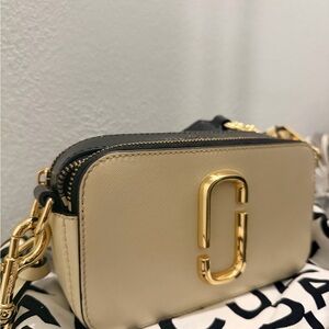 Marc Jacobs Beige and Black Crossbody Bag